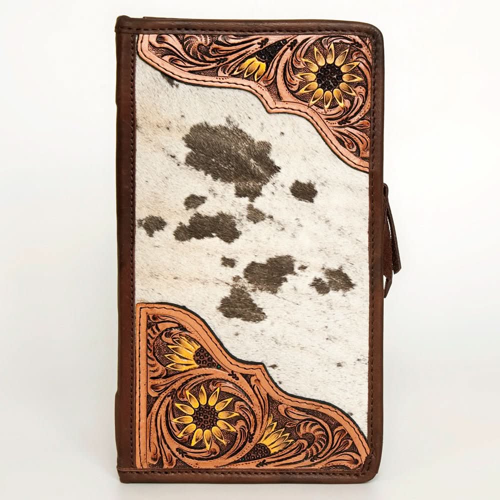 American Darling Jewelry Case Hand Tooled Hair On Genuine Leather women bag western handbag purse