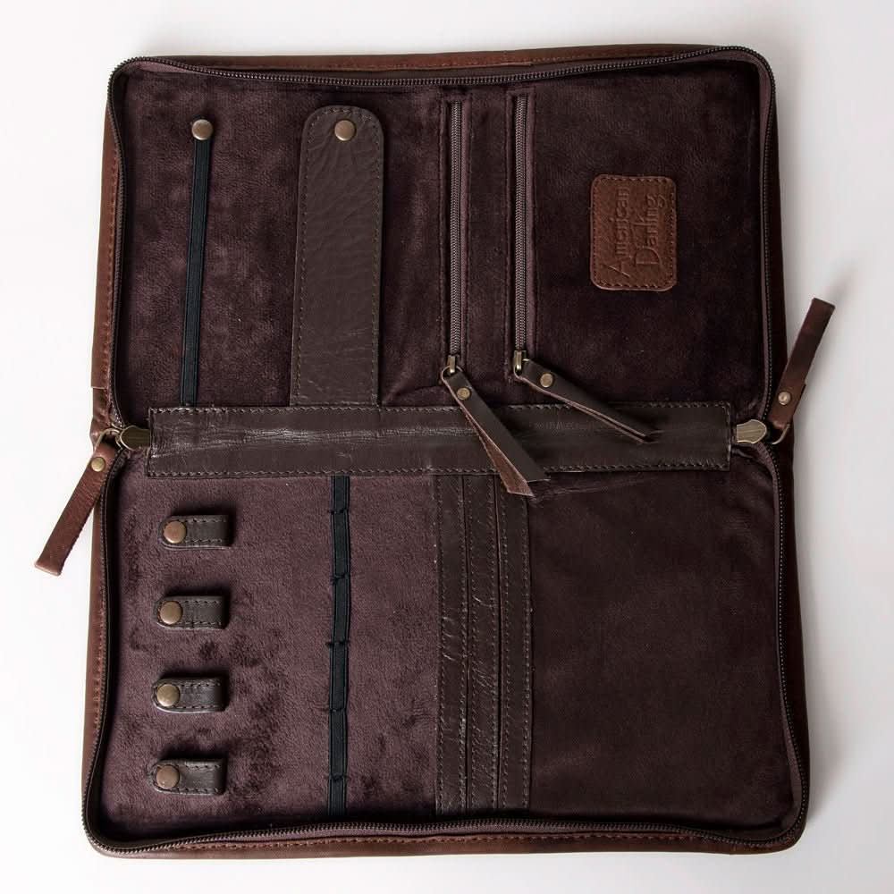 American Darling Jewelry Case Hand Tooled Hair On Genuine Leather women bag western handbag purse