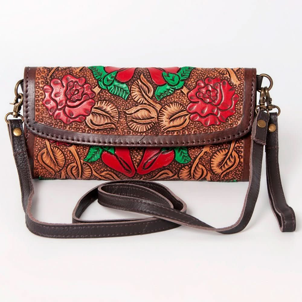 American Darling Wallet Hand Tooled Genuine Leather women bag western handbag purse