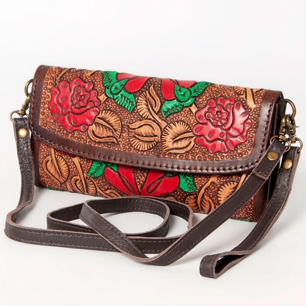 American Darling Wallet Hand Tooled Genuine Leather women bag western handbag purse