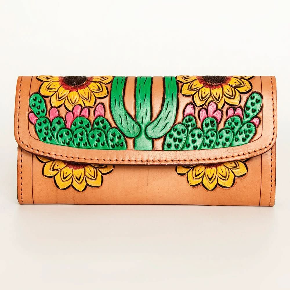 American Darling Wallet Hand Tooled Genuine Leather women bag western handbag purse