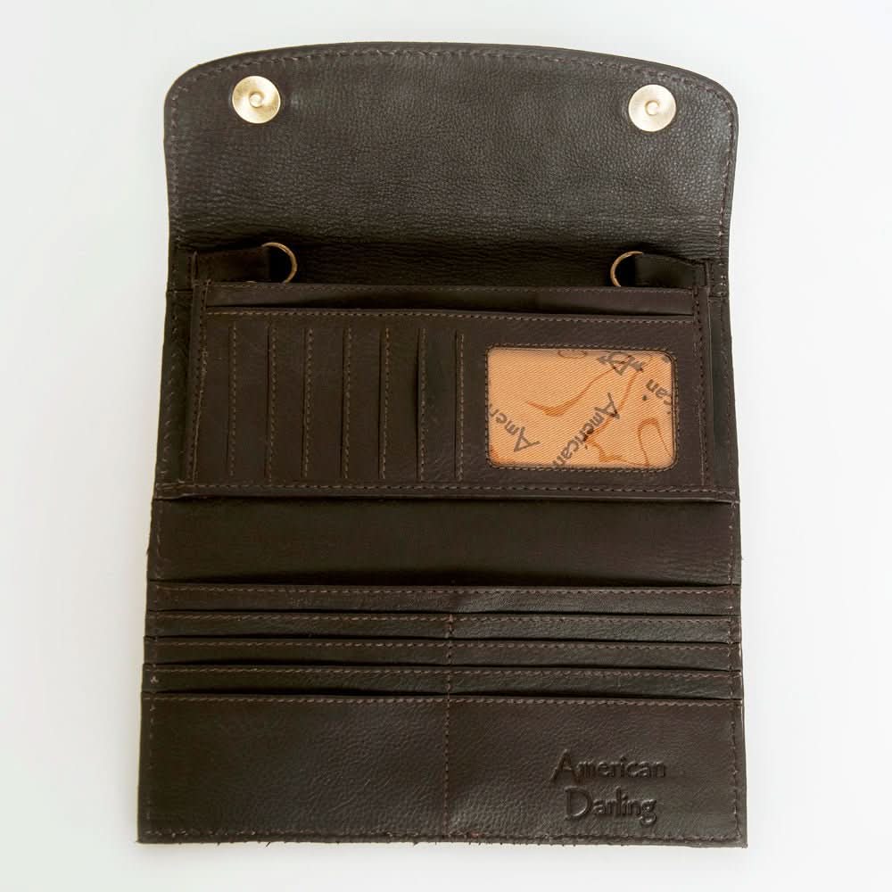 American Darling Wallet Hand Tooled Genuine Leather women bag western handbag purse
