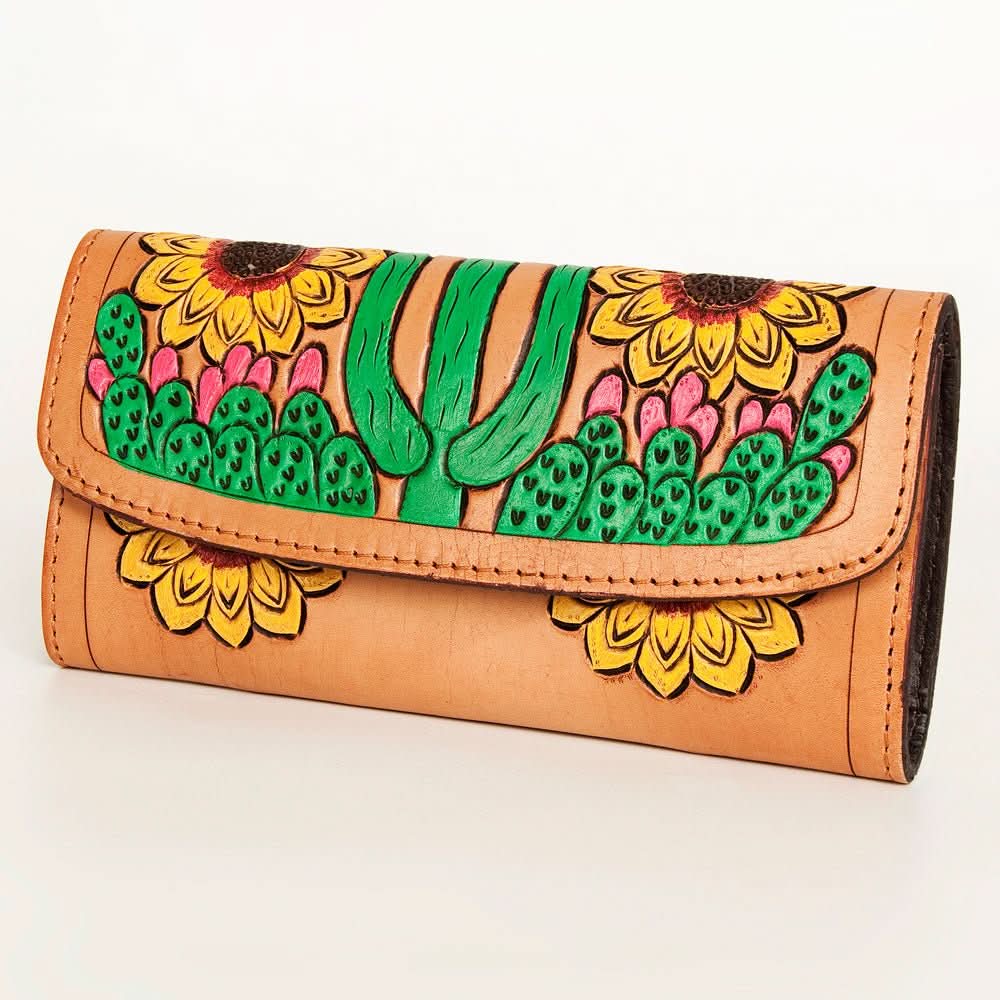 American Darling Wallet Hand Tooled Genuine Leather women bag western handbag purse