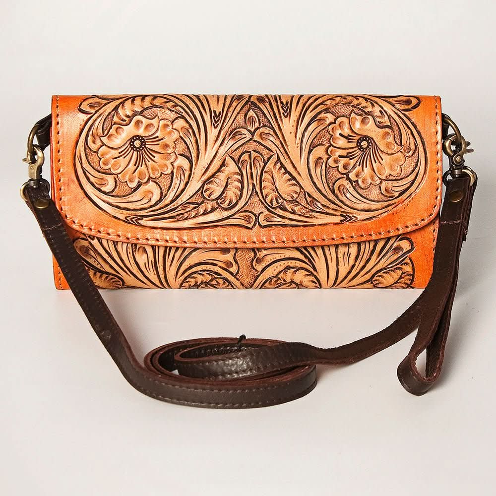 American Darling Wallet Hand Tooled Genuine Leather women bag western handbag purse