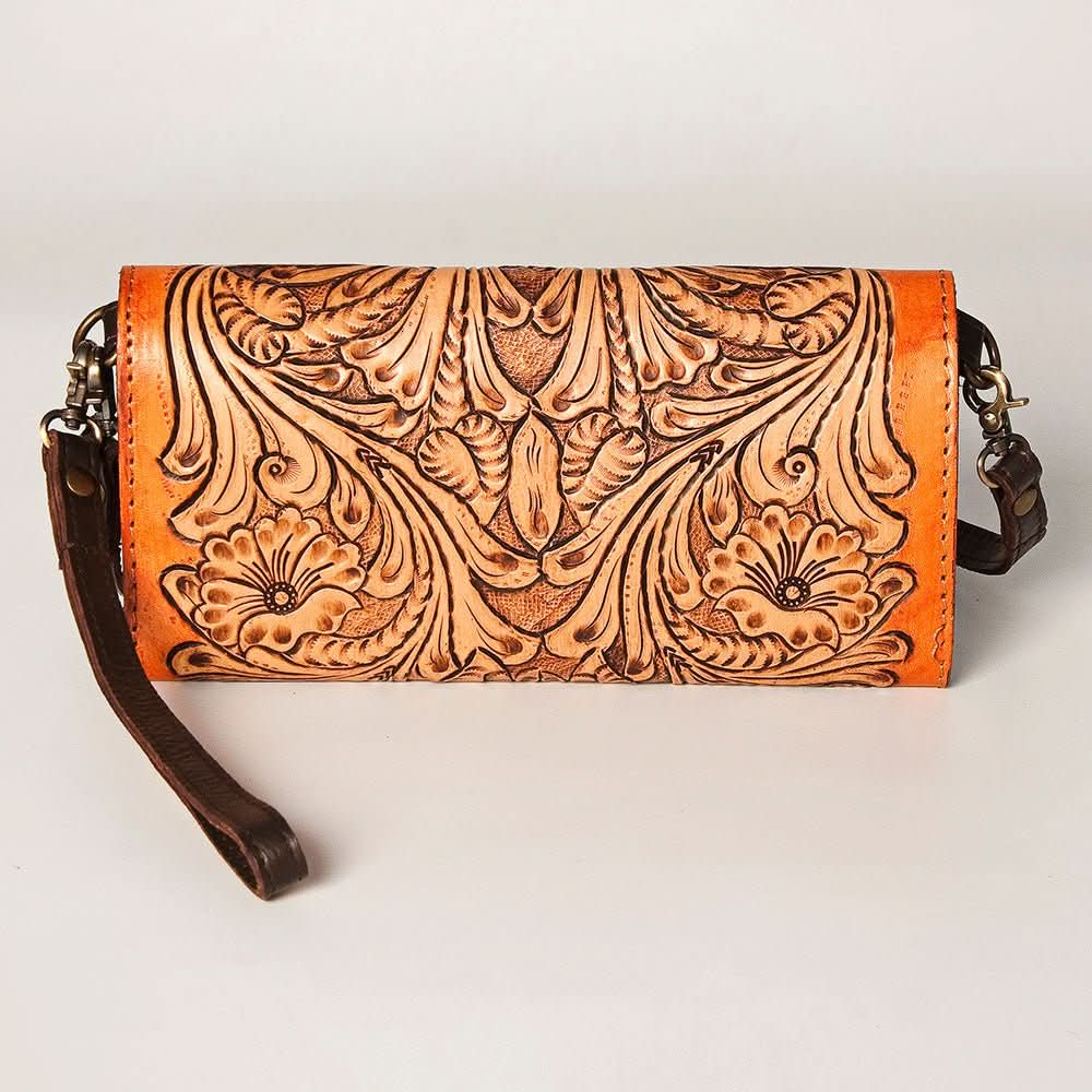 American Darling Wallet Hand Tooled Genuine Leather women bag western handbag purse