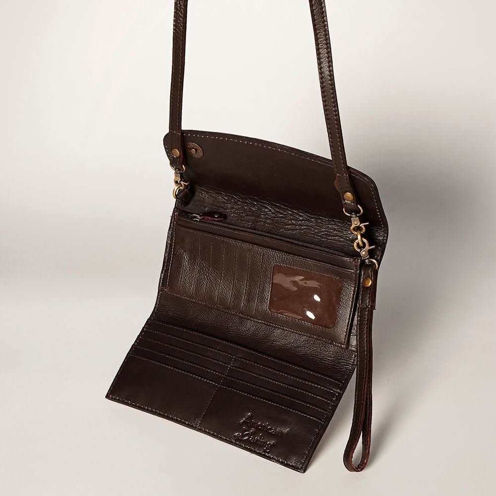 American Darling Wallet Hand Tooled Genuine Leather women bag western handbag purse