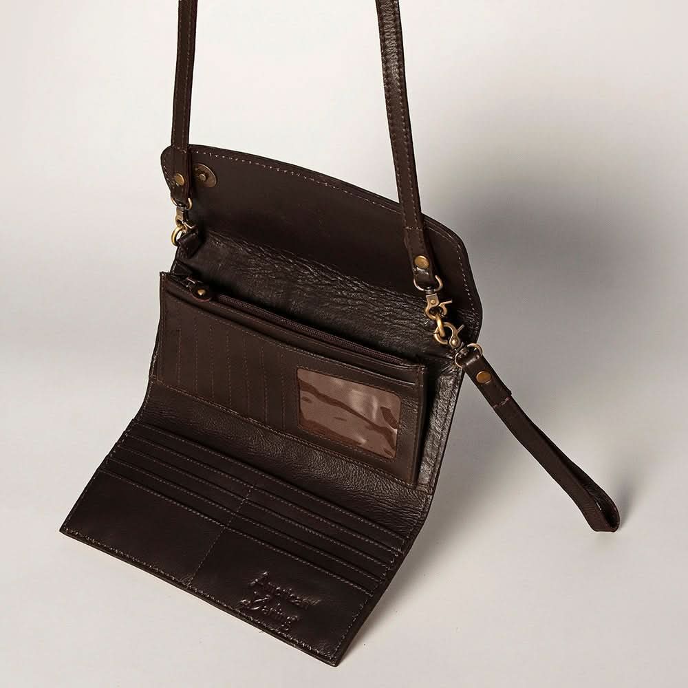 American Darling Wallet Hand Tooled Genuine Leather women bag western handbag purse