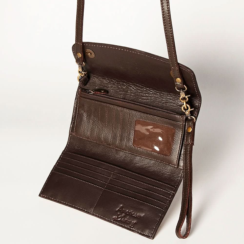 American Darling Wallet Hand Tooled Genuine Leather women bag western handbag purse