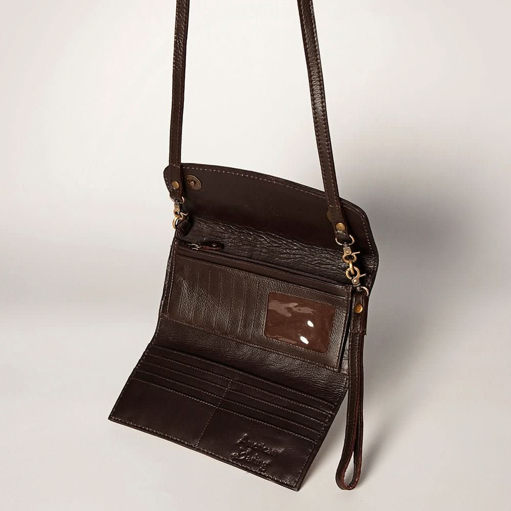 American Darling Wallet Hand Tooled Genuine Leather women bag western handbag purse