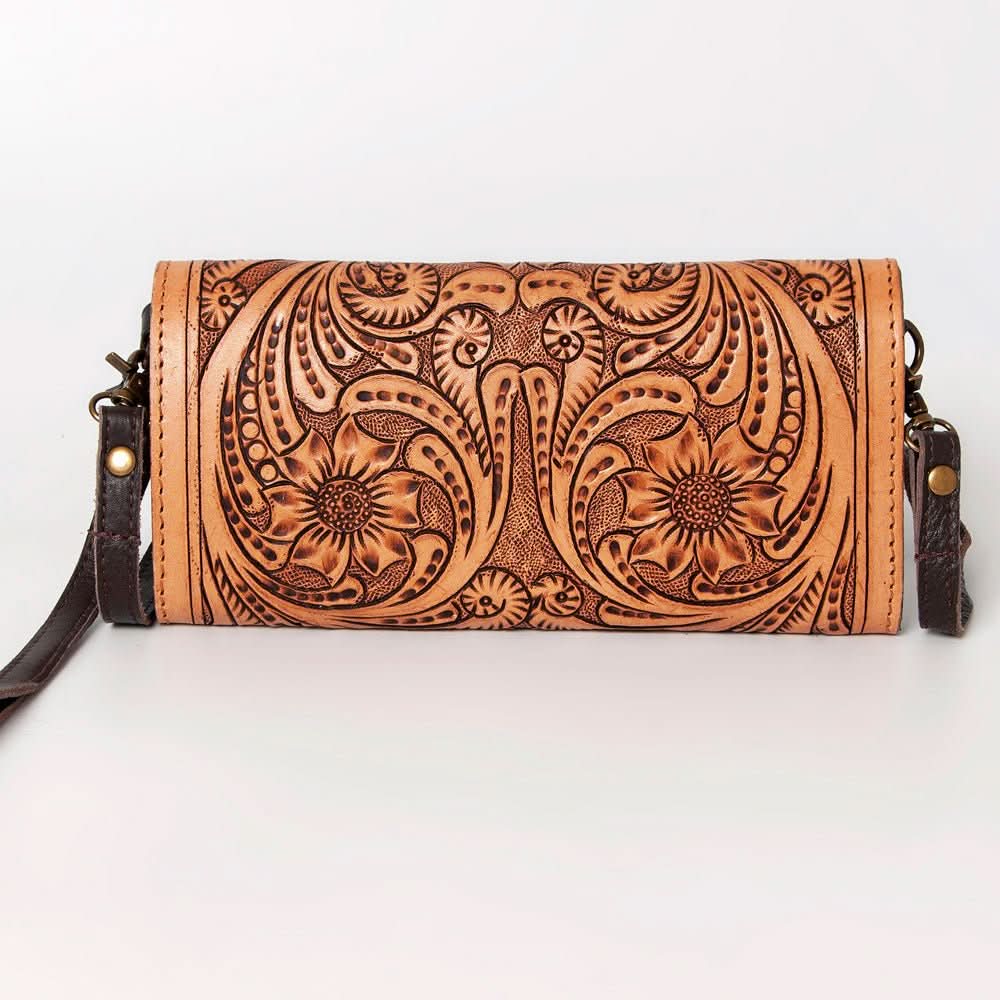 American Darling Wallet Hand Tooled Genuine Leather women bag western handbag purse
