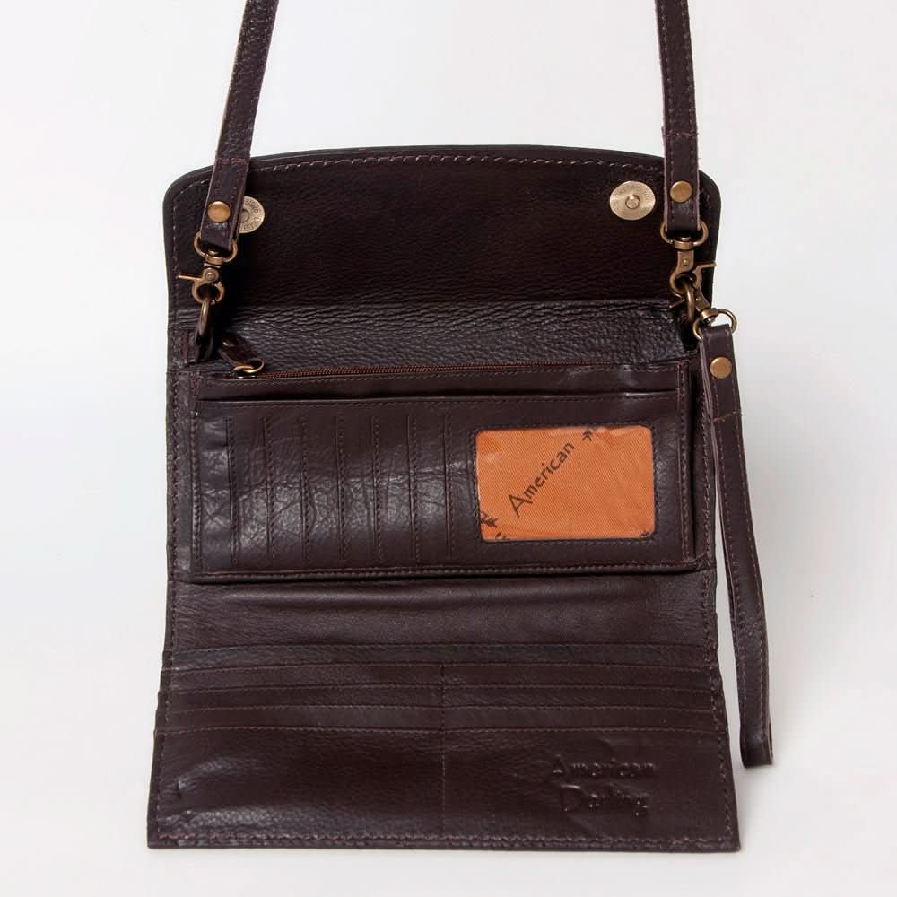 American Darling Wallet Hand Tooled Genuine Leather women bag western handbag purse