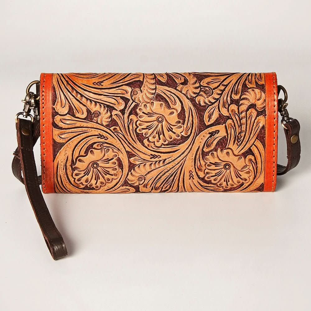 American Darling Wallet Hand Tooled Genuine Leather women bag western handbag purse
