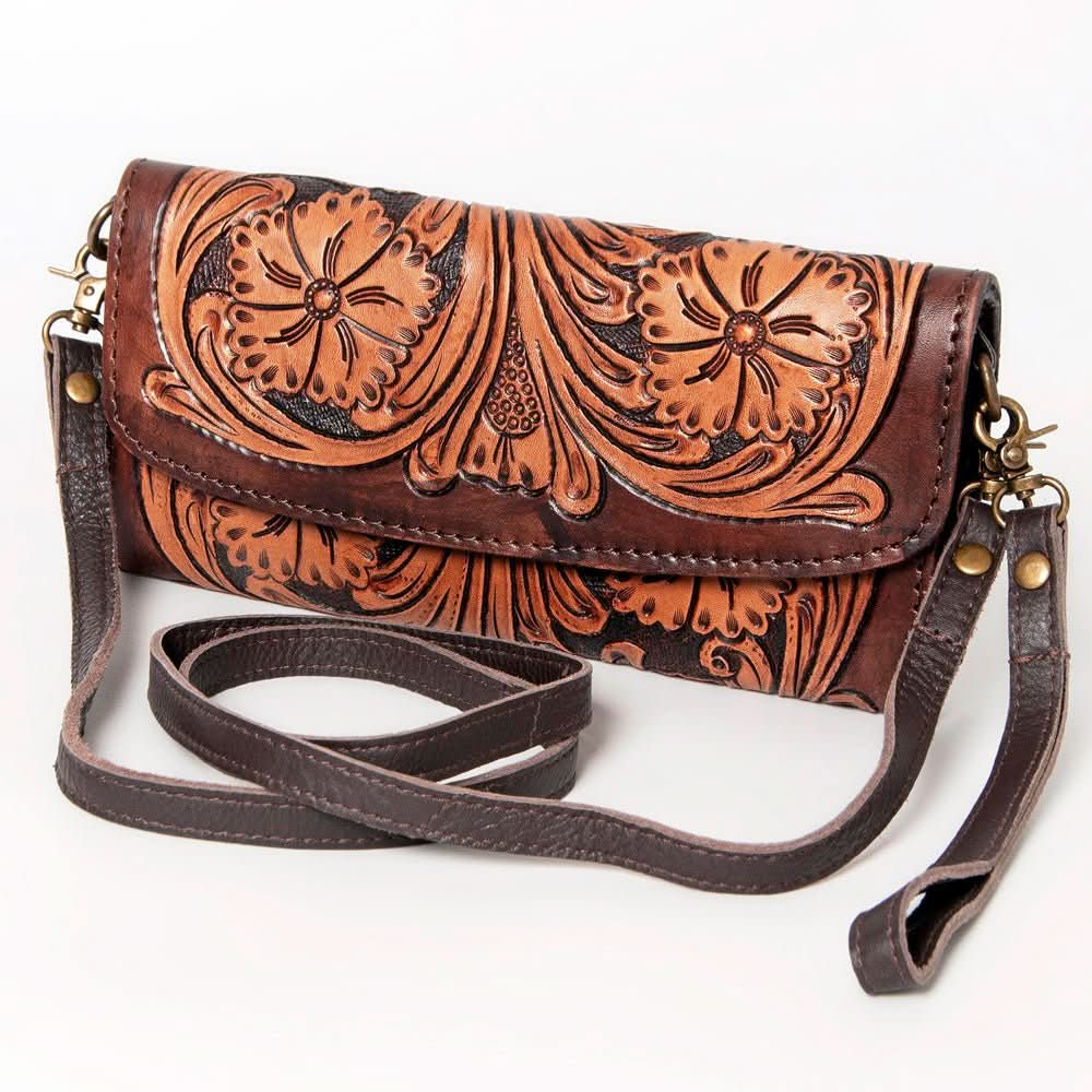 American Darling Wallet Hand Tooled Genuine Leather women bag western handbag purse
