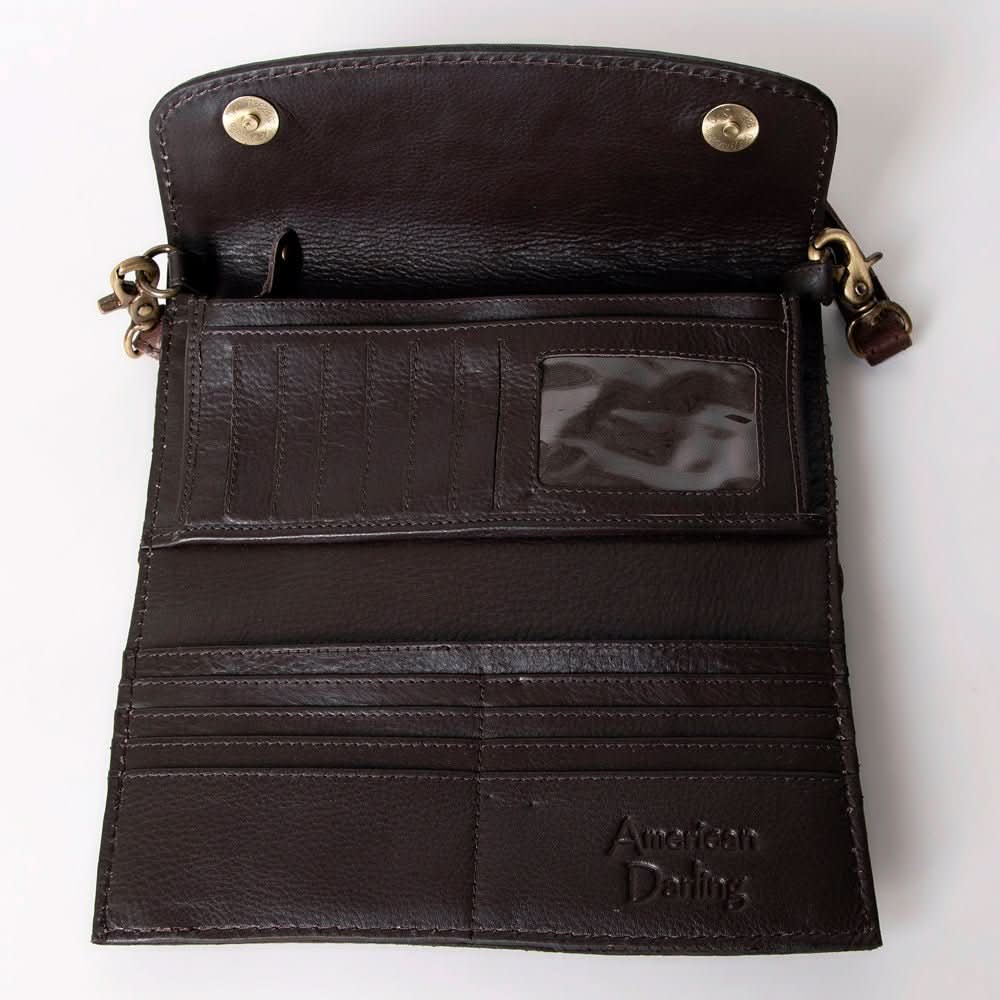 American Darling Wallet Hand Tooled Genuine Leather women bag western handbag purse