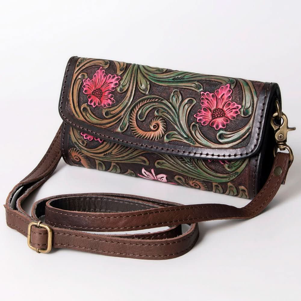 American Darling Wallet Hand Tooled Genuine Leather women bag western handbag purse