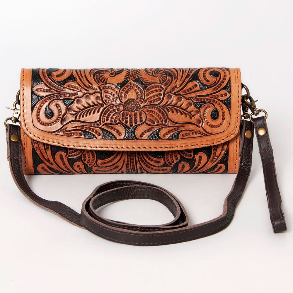American Darling Wallet Hand Tooled Genuine Leather women bag western handbag purse