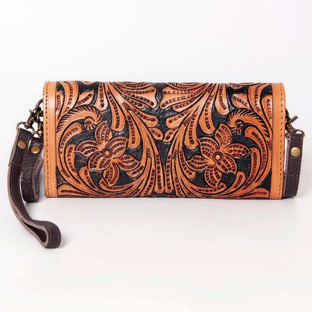 American Darling Wallet Hand Tooled Genuine Leather women bag western handbag purse