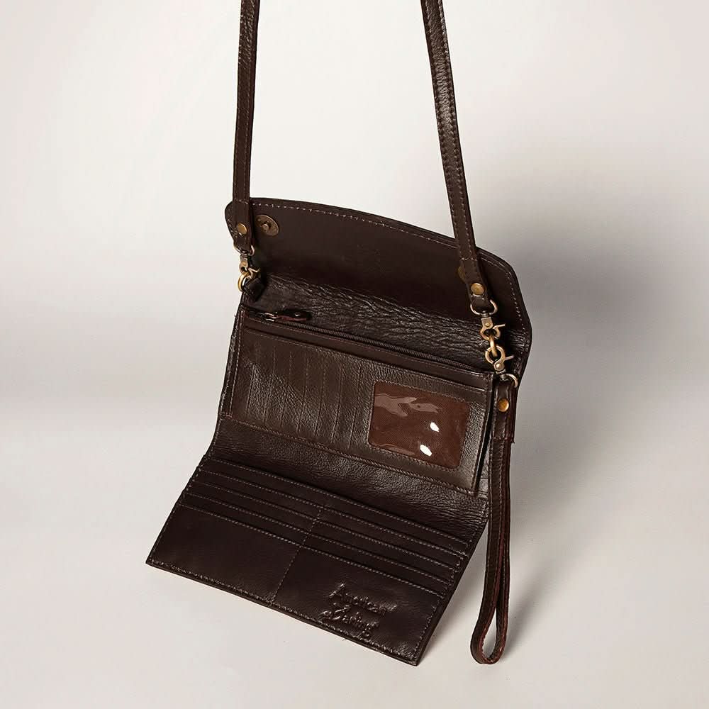 American Darling Wallet Hand Tooled Genuine Leather women bag western handbag purse