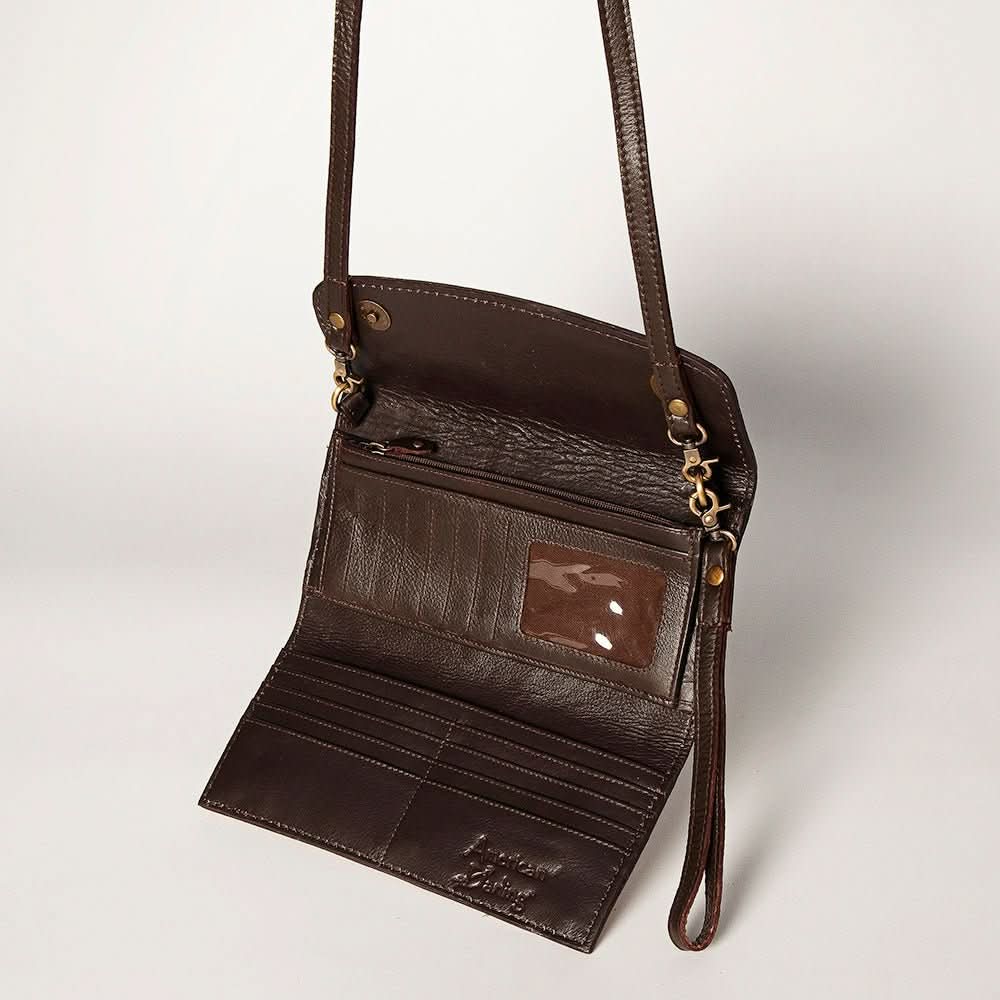 American Darling Wallet Hand Tooled Genuine Leather women bag western handbag purse