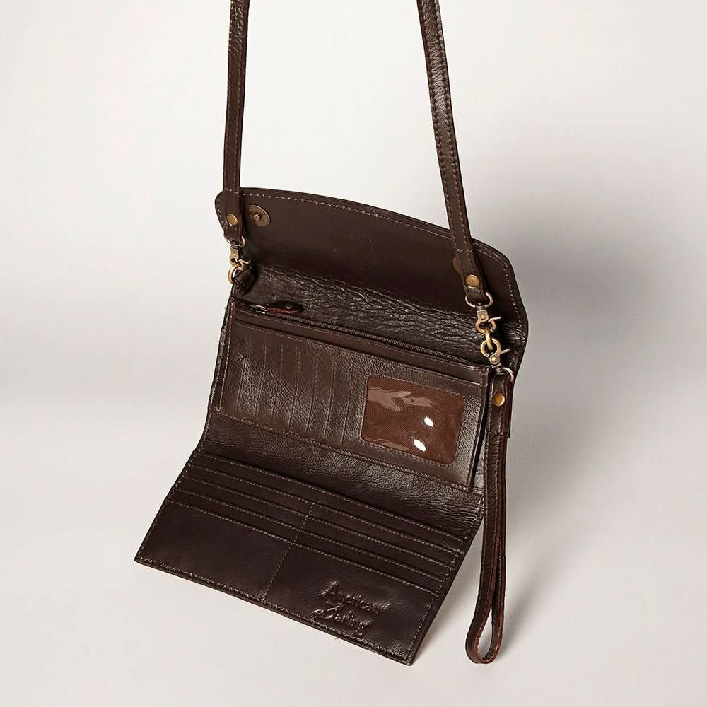 American Darling Wallet Hand Tooled Genuine Leather women bag western handbag purse