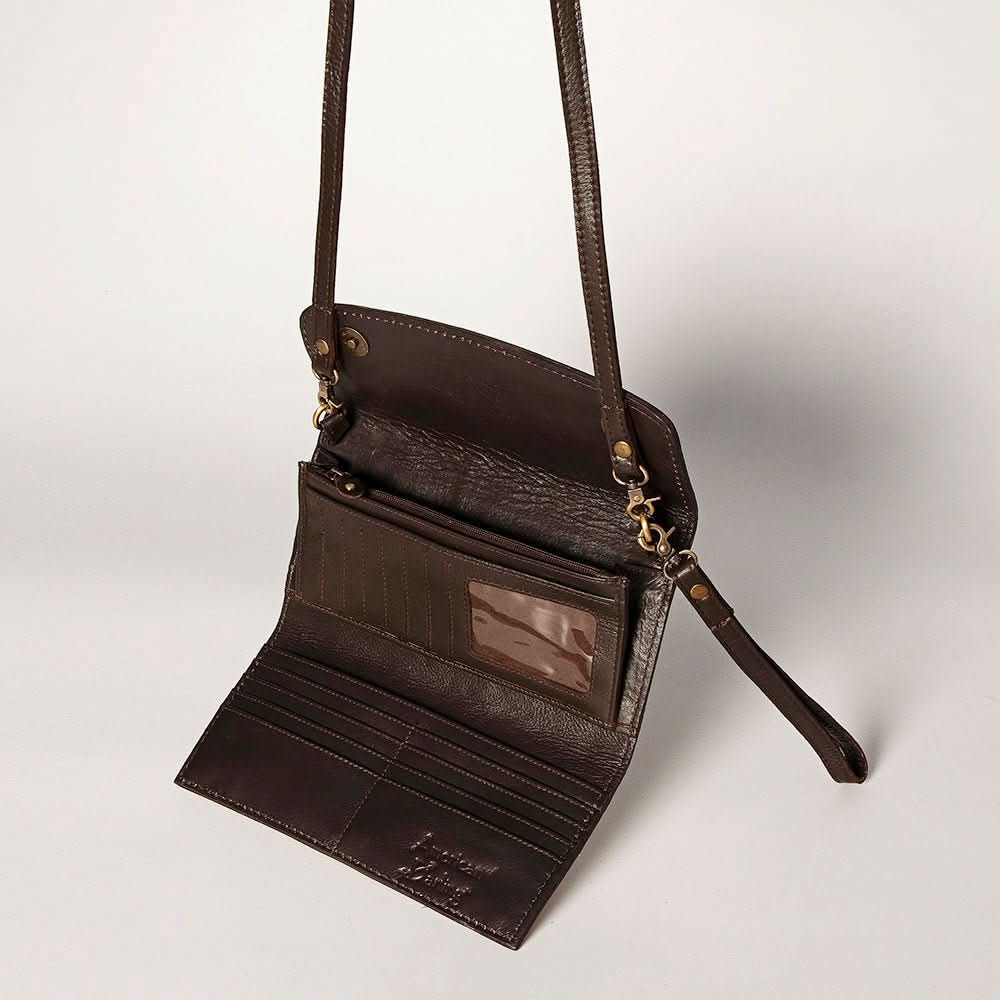 American Darling Wallet Hand Tooled Genuine Leather women bag western handbag purse