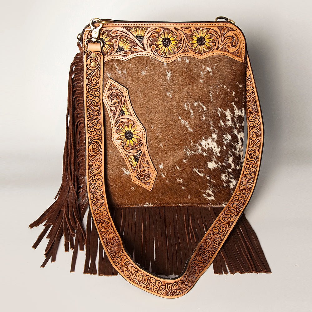American Darling Chaps Bag Hand Tooled Hair On Genuine Leather women bag western handbag purse