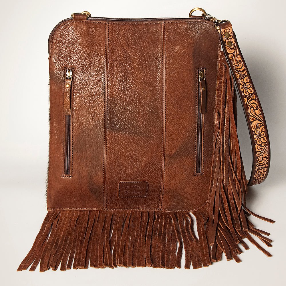 American Darling Chaps Bag Hand Tooled Hair On Genuine Leather women bag western handbag purse