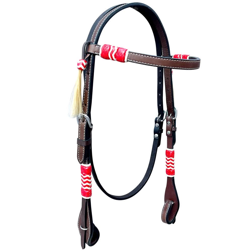 Bar H Equine American Leather Horse Saddle Tack One Ear Headstall | Breast Collar | Browband Headstall | Wither Strap | Tack Set BER282