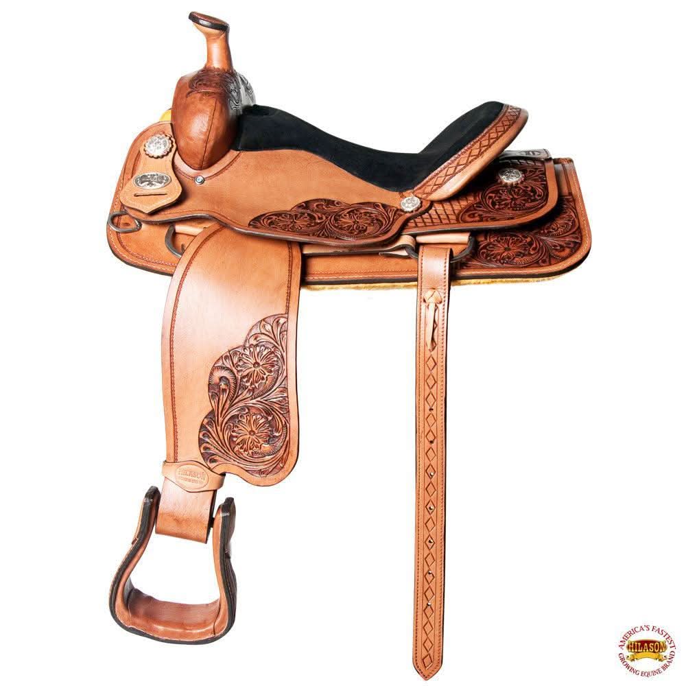 Western Horse Saddle American Leather Ranch Roping Cowboy Hilason