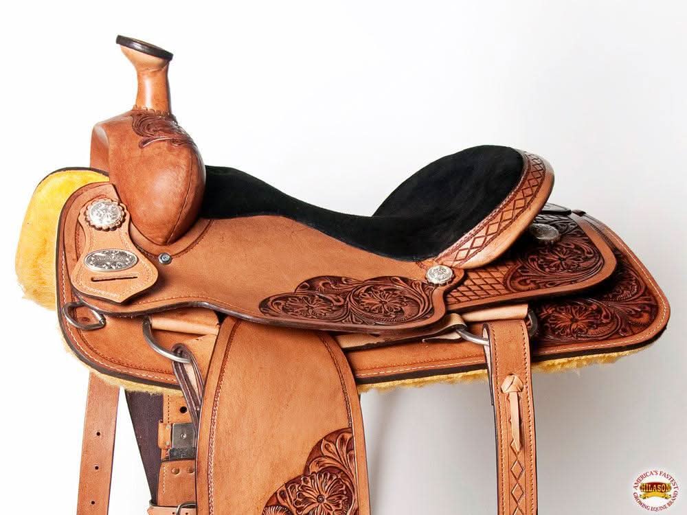 Western Horse Saddle American Leather Ranch Roping Cowboy Hilason