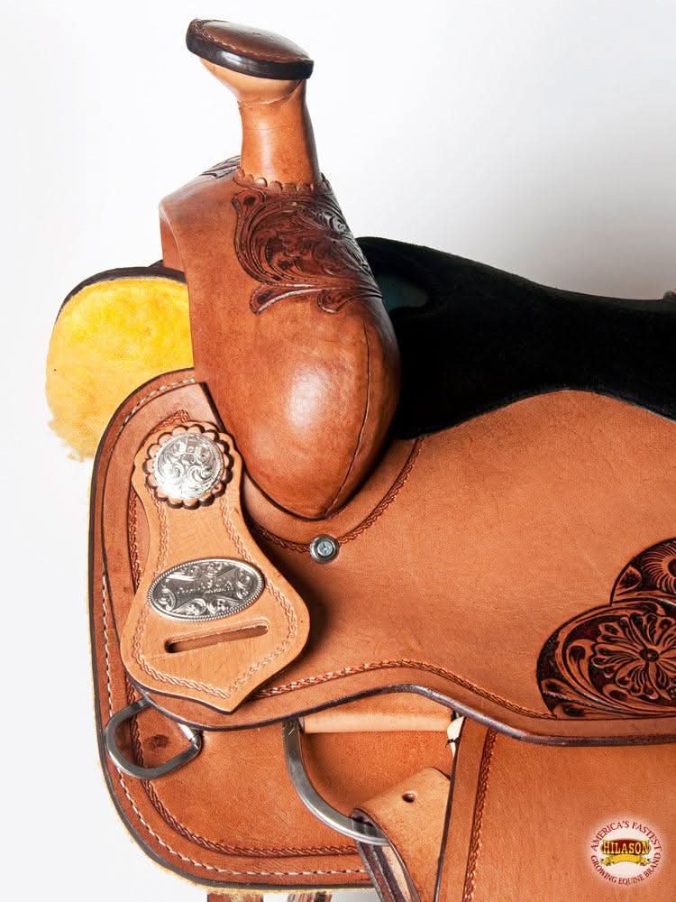 Western Horse Saddle American Leather Ranch Roping Cowboy Hilason