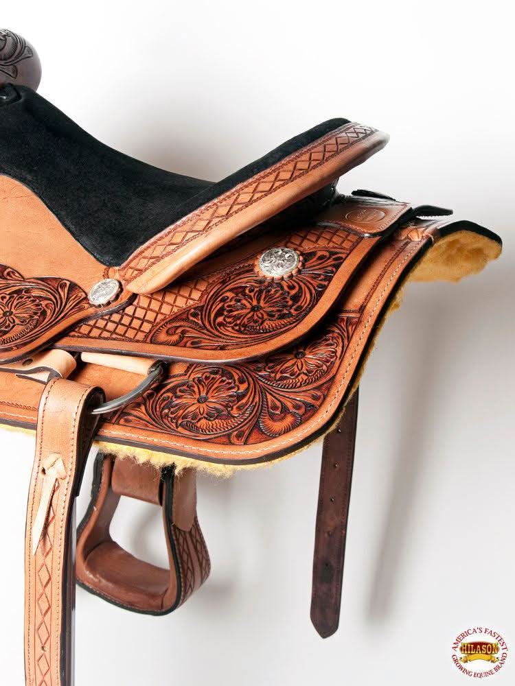 Western Horse Saddle American Leather Ranch Roping Cowboy Hilason