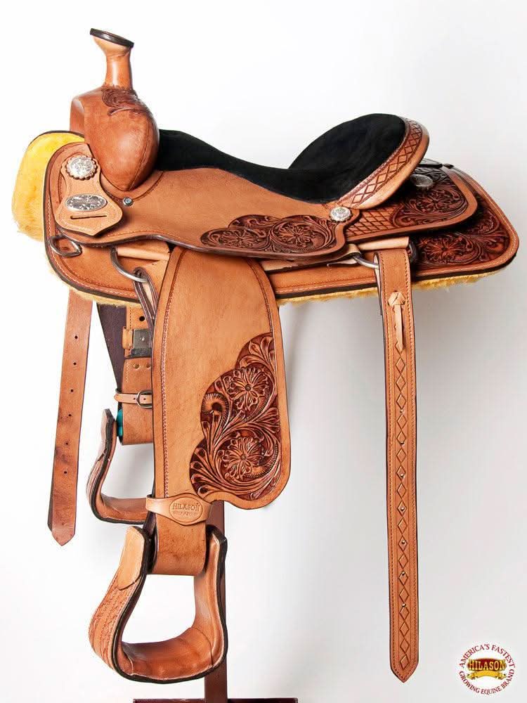 Western Horse Saddle American Leather Ranch Roping Cowboy Hilason