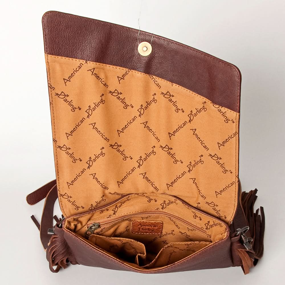 American Darling ADBG841 Small Crossbody Hand Tooled Genuine Leather Women Bag Western Handbag Purse
