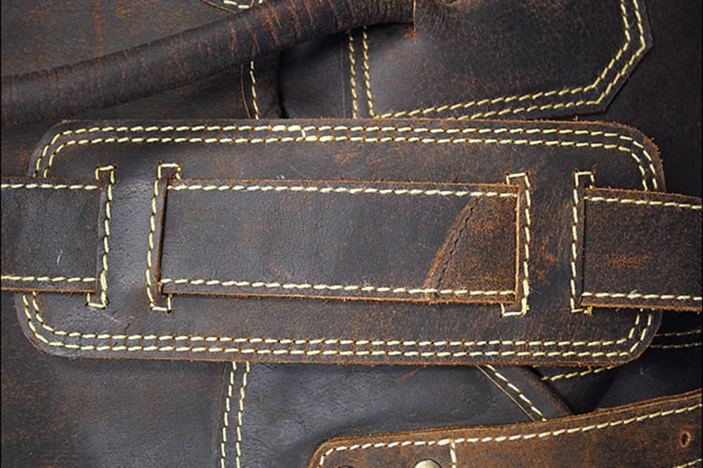 28”W x 14.5”H 12”D Leather Duffle Bag Large 28 Inches