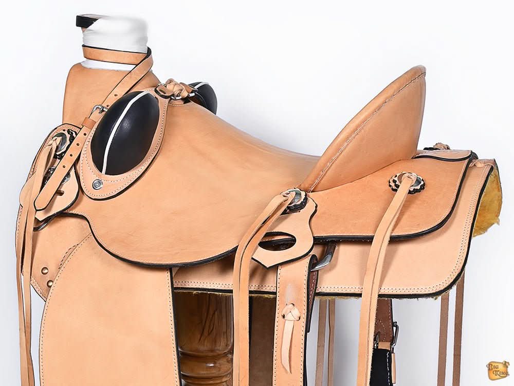 Western Horse Saddle American Leather Wade Ranch Roping Tan Hilason