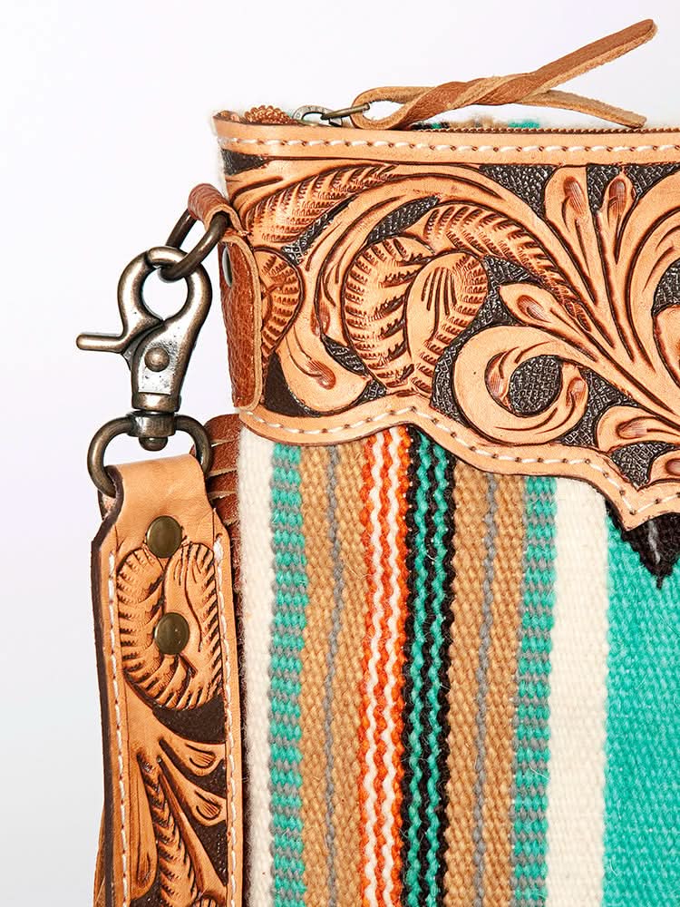 American Darling Cross Body Hand Tooled Saddle Blanket Genuine Leather Women Bag Western Handbag Purse
