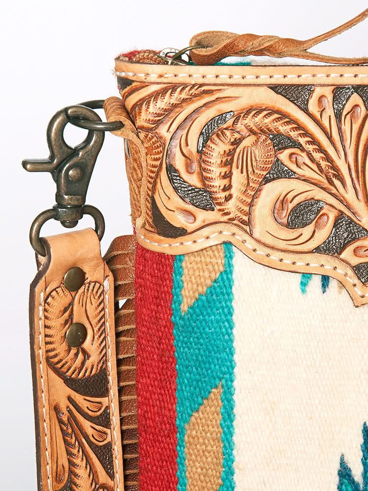 American Darling Cross Body Hand Tooled Saddle Blanket Genuine Leather Women Bag Western Handbag Purse