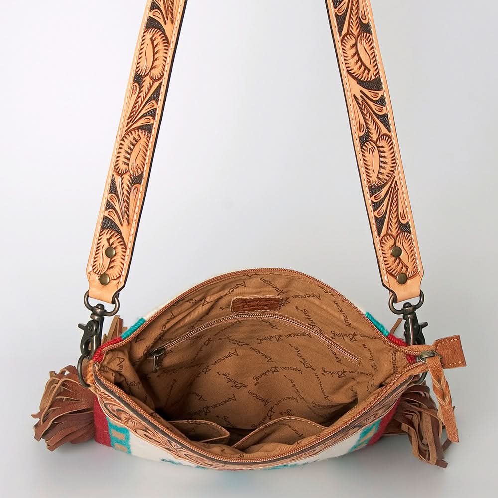 American Darling Cross Body Hand Tooled Saddle Blanket Genuine Leather Women Bag Western Handbag Purse