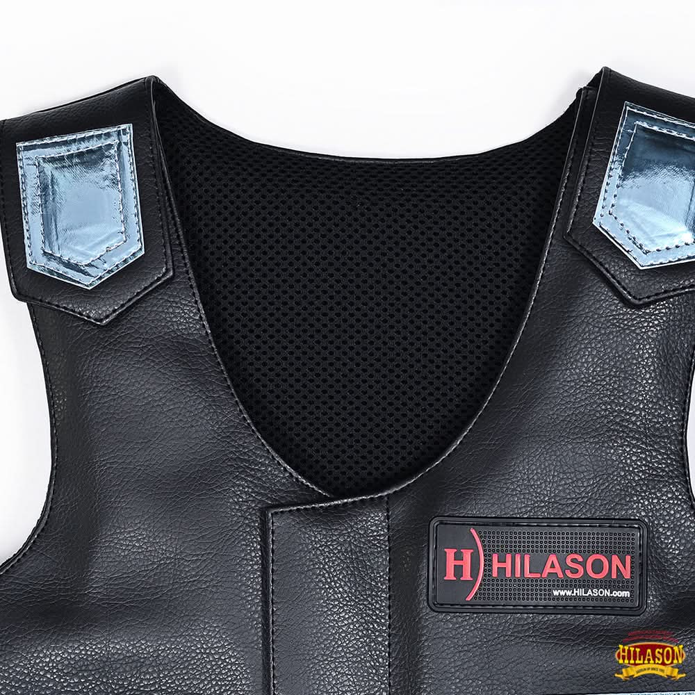 Hilason Kids Junior Youth Horse Riding Pro Rodeo Leather Protective Vest