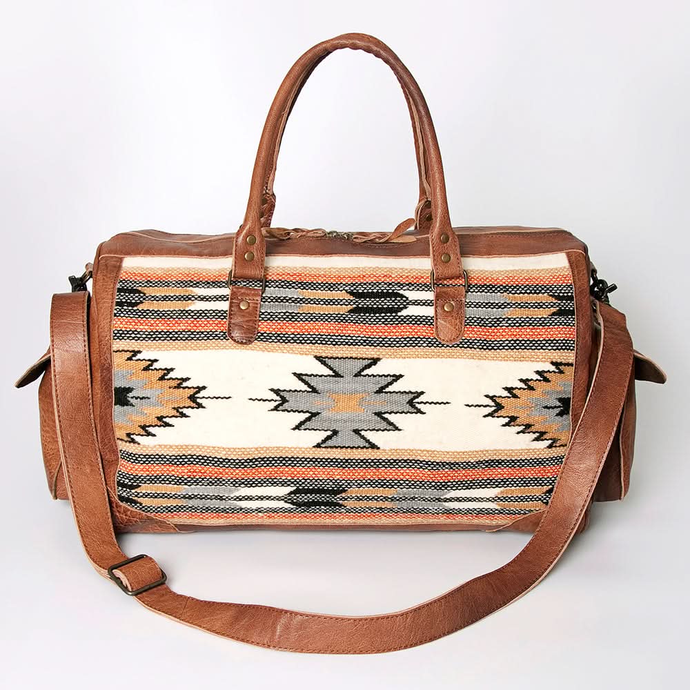 American Darling Duffel Saddle Blanket Genuine Leather Women Bag Western Handbag Purse