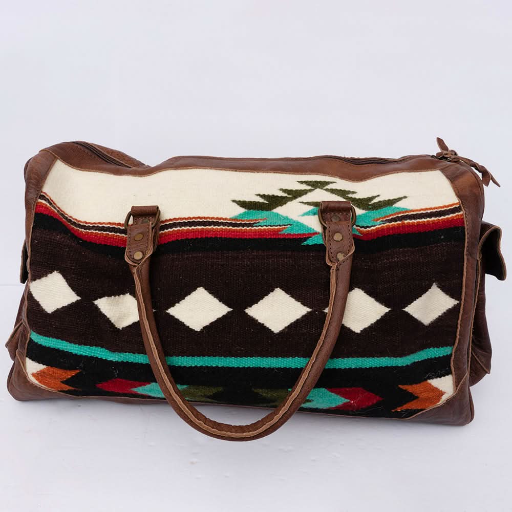 American Darling Duffel Saddle Blanket Genuine Leather Women Bag Western Handbag Purse