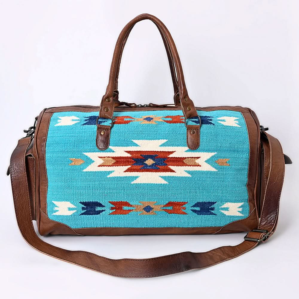 American Darling Duffel Saddle Blanket Genuine Leather Women Bag Western Handbag Purse