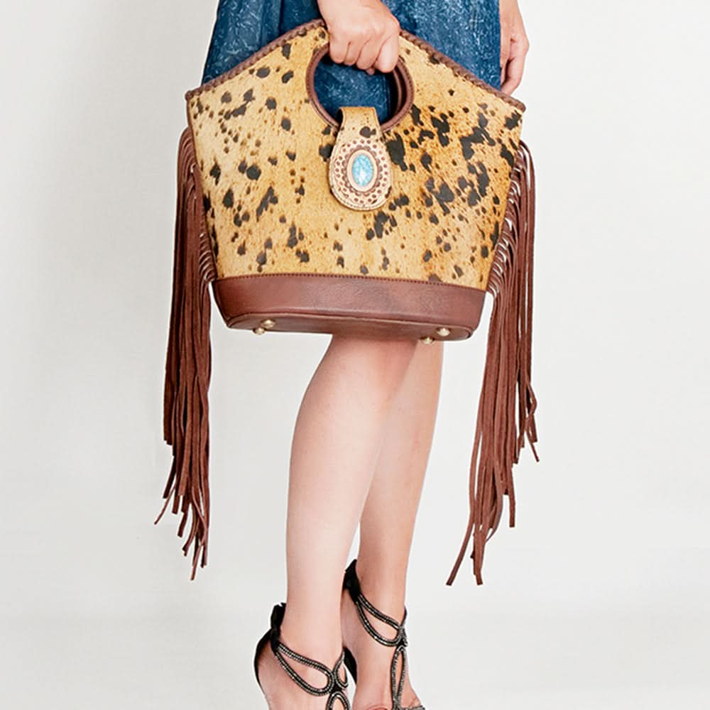 American Darling ADBGD158 clutch Hair-On Genuine Leather Women Bag Western Handbag Purse