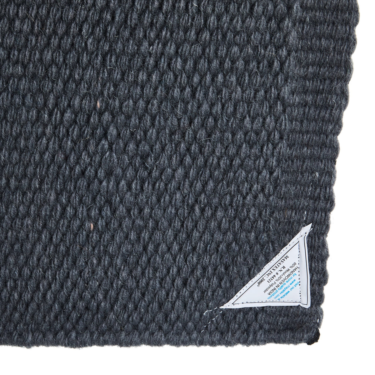 1314C-93 San Juan Solid Charcoal 38x34 New Zealand Wool Saddle Blanket