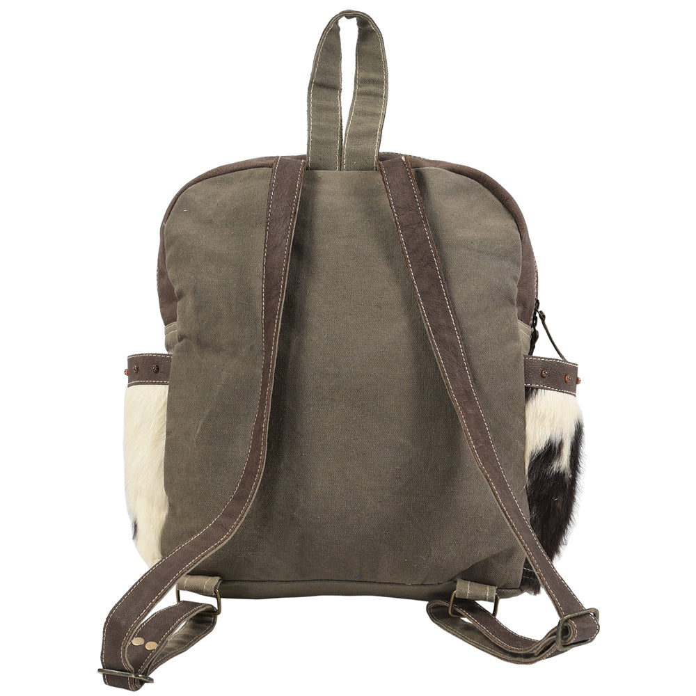 OHLAY KB105 Backpack Upcycled Canvas Hair-On Genuine Leather women bag western handbag purse