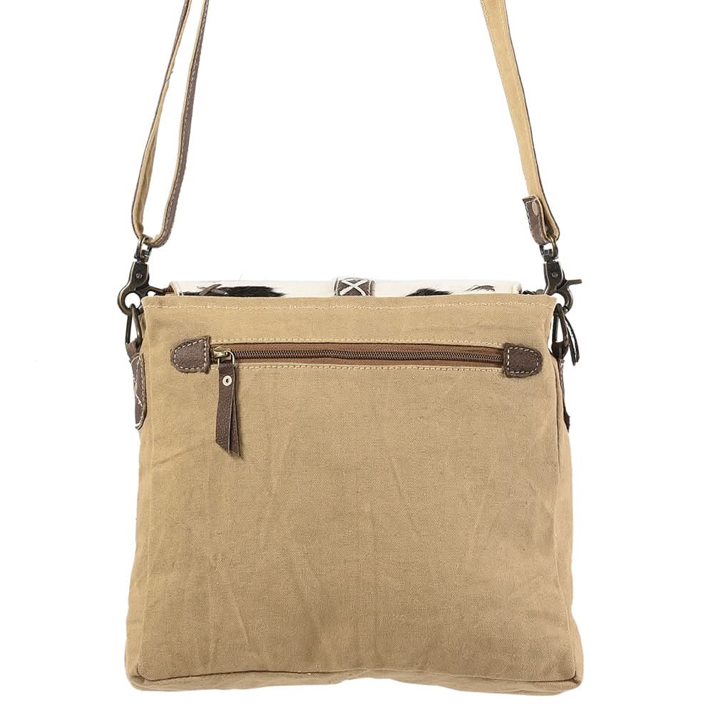 OHLAY KB121 Cross Body Upcycled Wool Upcycled Canvas Hair-On Genuine Leather women bag western handbag purse