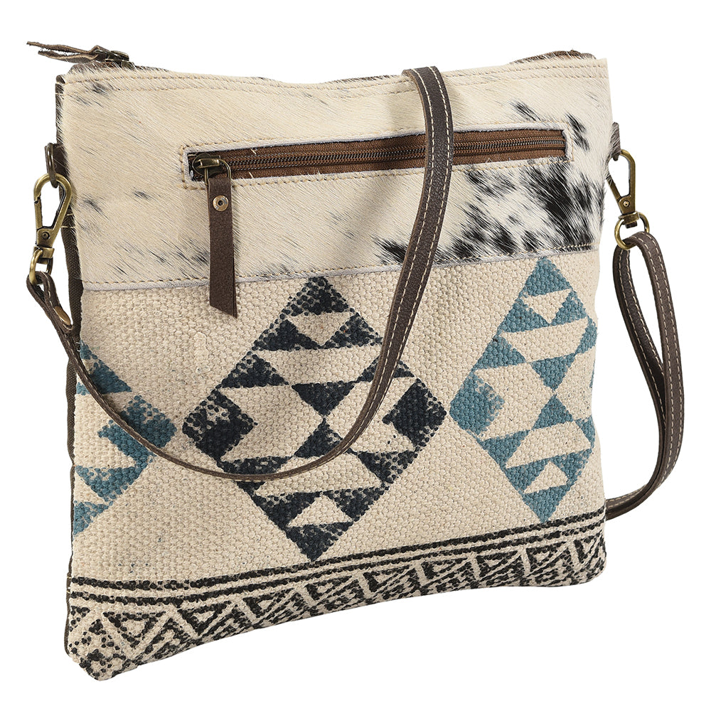OHLAY KB154 Cross Body Upcycled Wool Upcycled Canvas Hair-On Genuine Leather women bag western handbag purse