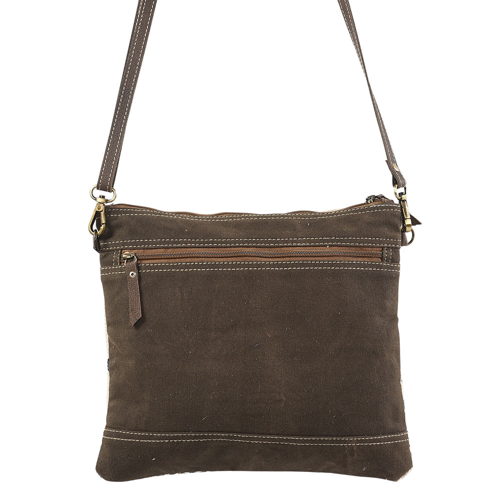 OHLAY KB154 Cross Body Upcycled Wool Upcycled Canvas Hair-On Genuine Leather women bag western handbag purse