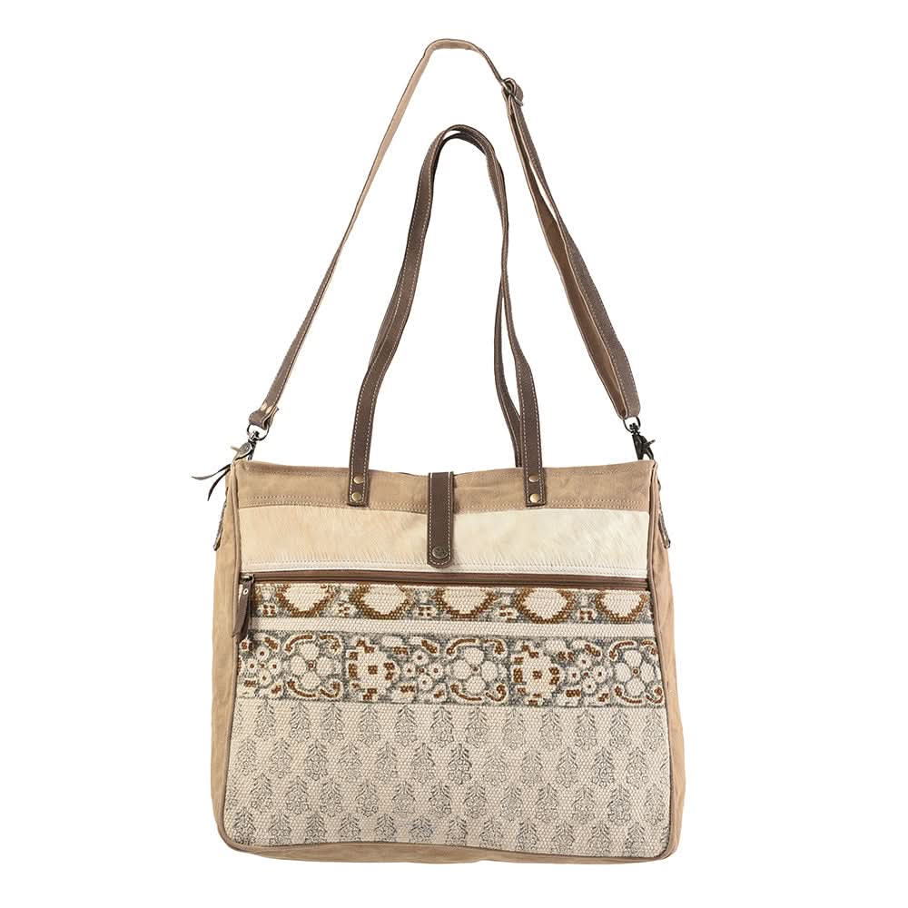 OHLAY KB185 TOTE Upcycled Wool Upcycled Canvas Hair-on Genuine Leather women bag western handbag purse